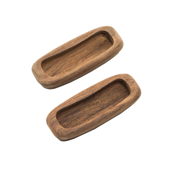 3-1/4" Premium Grade Teak Recessed Mount Rectangular Drawer Pull