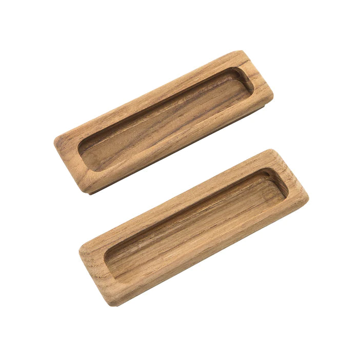 4-1/2" Premium Grade Teak Large Rectangular Drawer Pull
