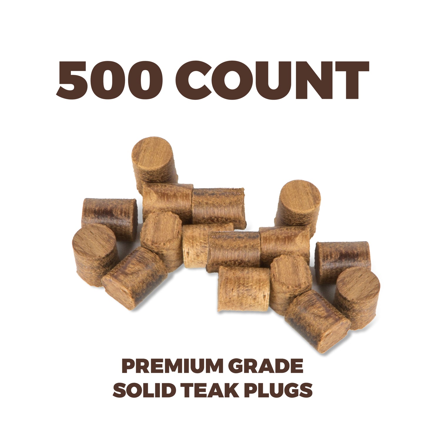 3/8" 500 Pack Premium Grade Teak Plugs