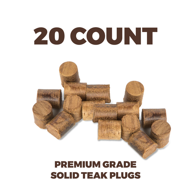 1/2" 20 Pack Premium Grade Teak Plug