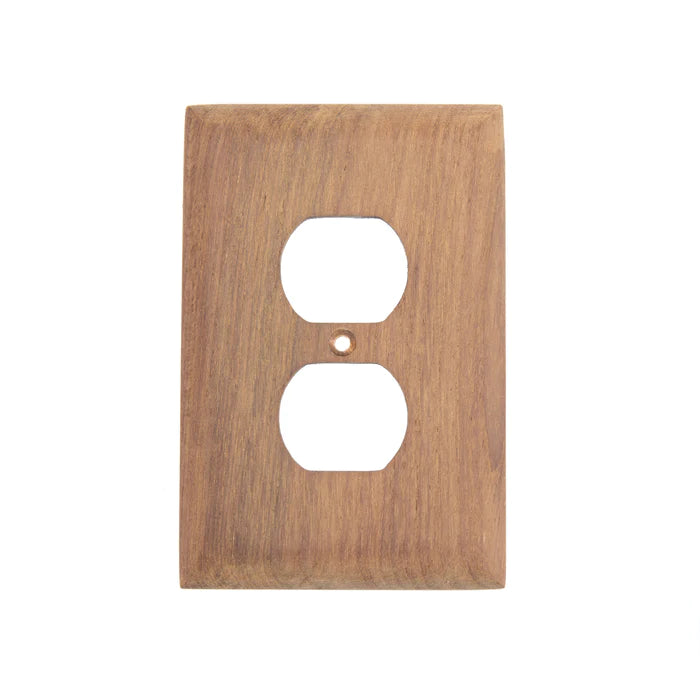 3-5/8" x 5-1/16" Premium Grade Teak Outlet Cover, Receptacle Plate