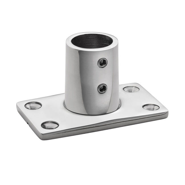 7/8" Chrome Plated Zinc 90° Rectangular Base Rail Fitting