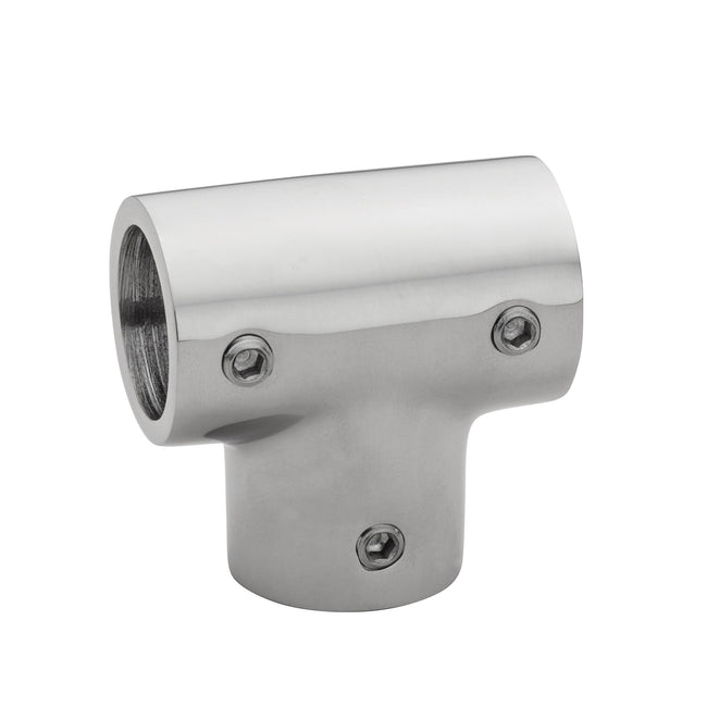 1" 316 Stainless Steel 90° Tee Rail Fitting