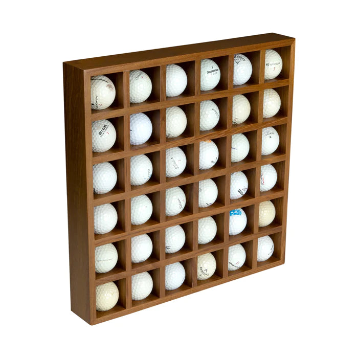 Premium Grade Teak 36 Golf Ball Holder/Display