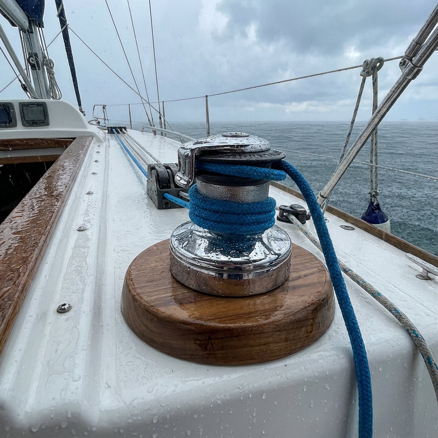 7-7/8" Premium Grade Teak Winch Pads