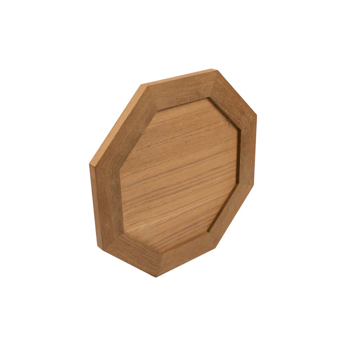 7" Premium Grade Teak Small Octagonal Mirror