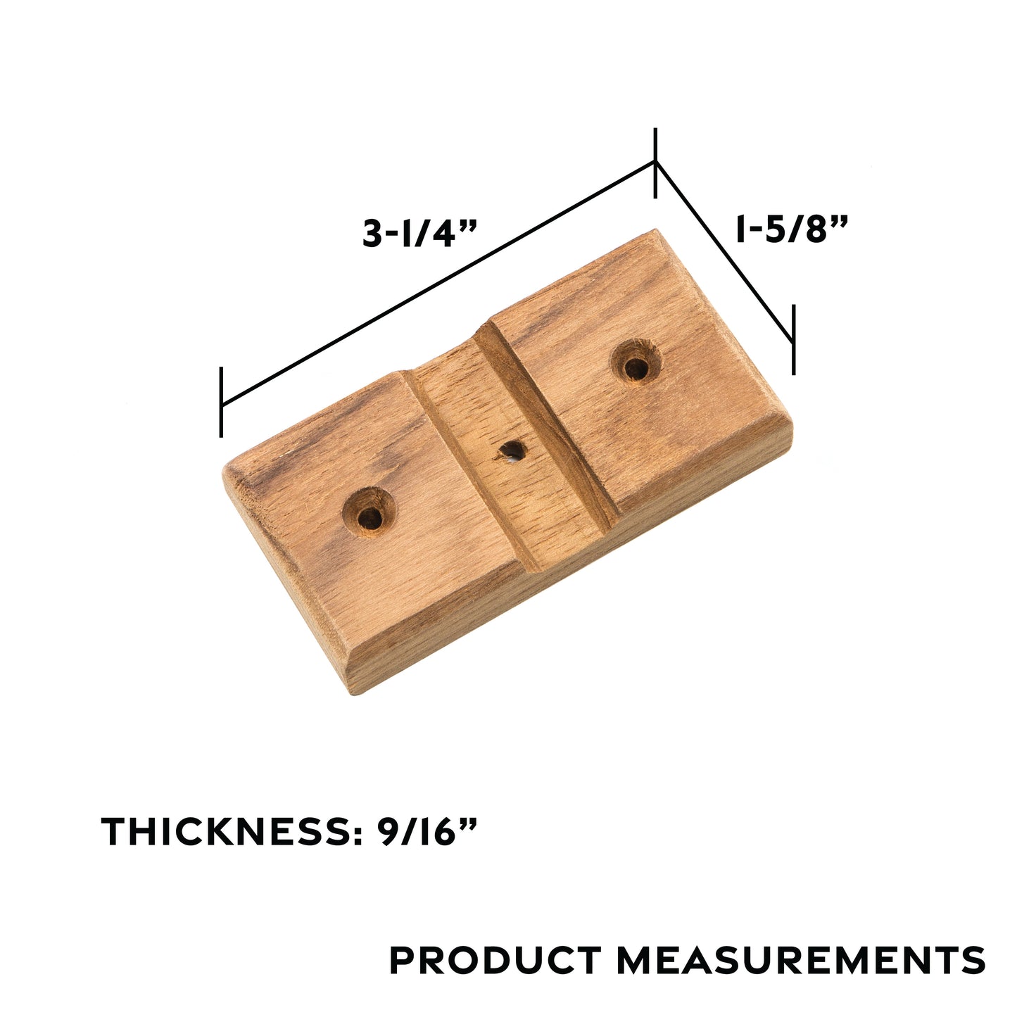 3-1/4" Premium Grade Teak Rod Storage Rack Mounting Boards