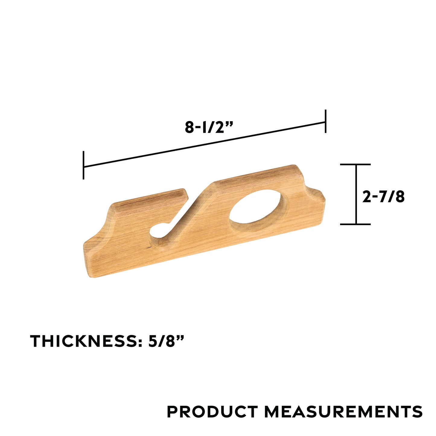 8-1/2" Premium Grade Teak Two-Rod Rod Storage Rack