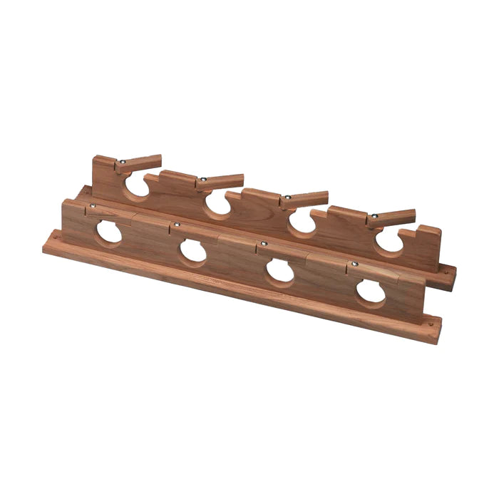Teak Lock-In Four Rod Storage Rack – Whitecap Marine Hardware