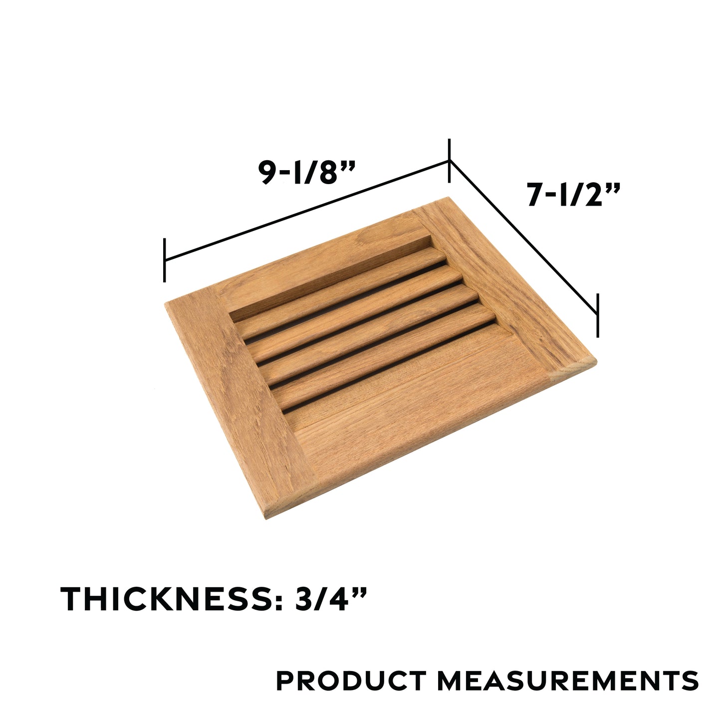 7-1/2" Premium Grade Teak Louvered Insert