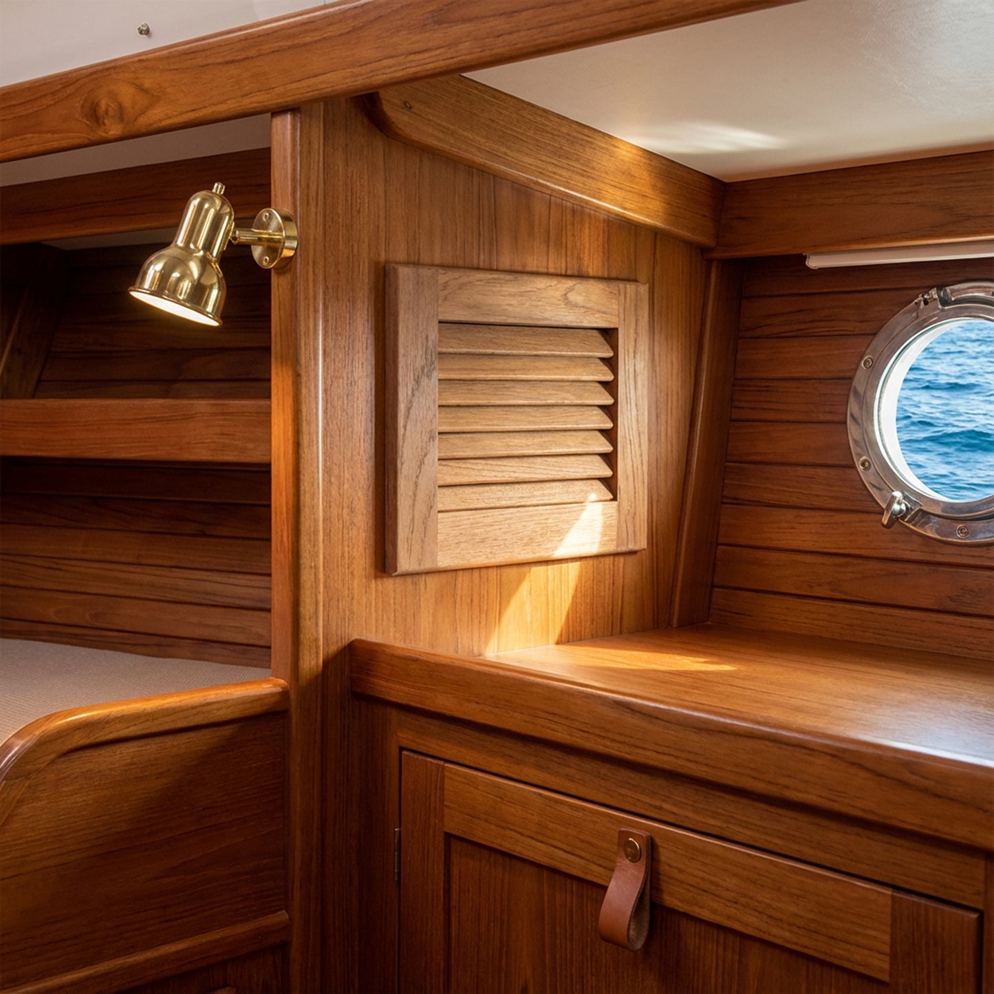 7-1/2" Premium Grade Teak Louvered Insert