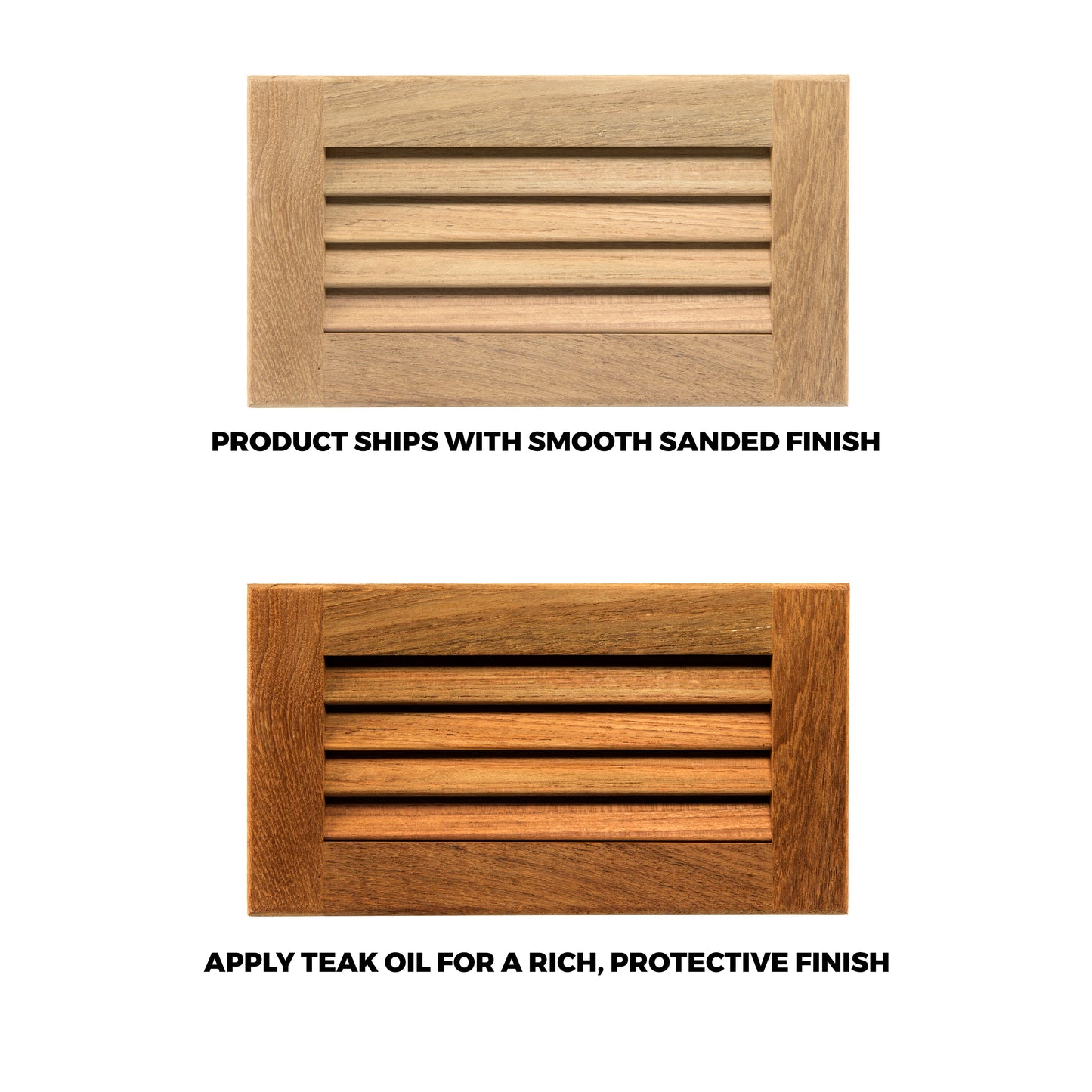6-3/8" Premium Grade Teak Louvered Insert