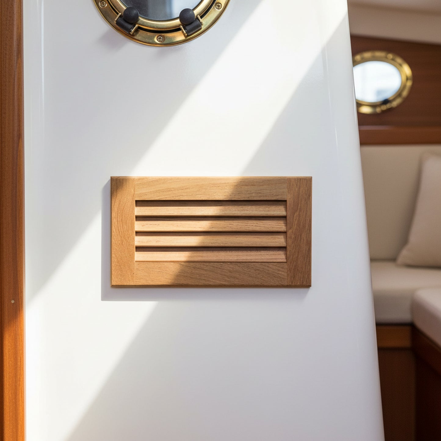 6-3/8" Premium Grade Teak Louvered Insert