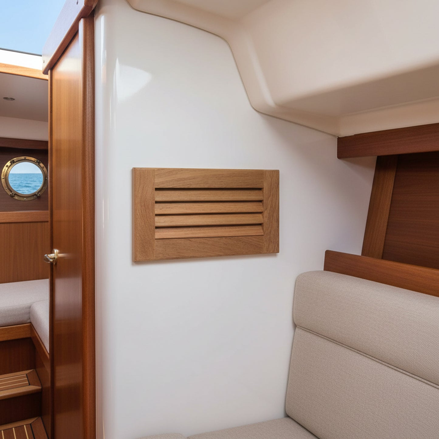 6-3/8" Premium Grade Teak Louvered Insert