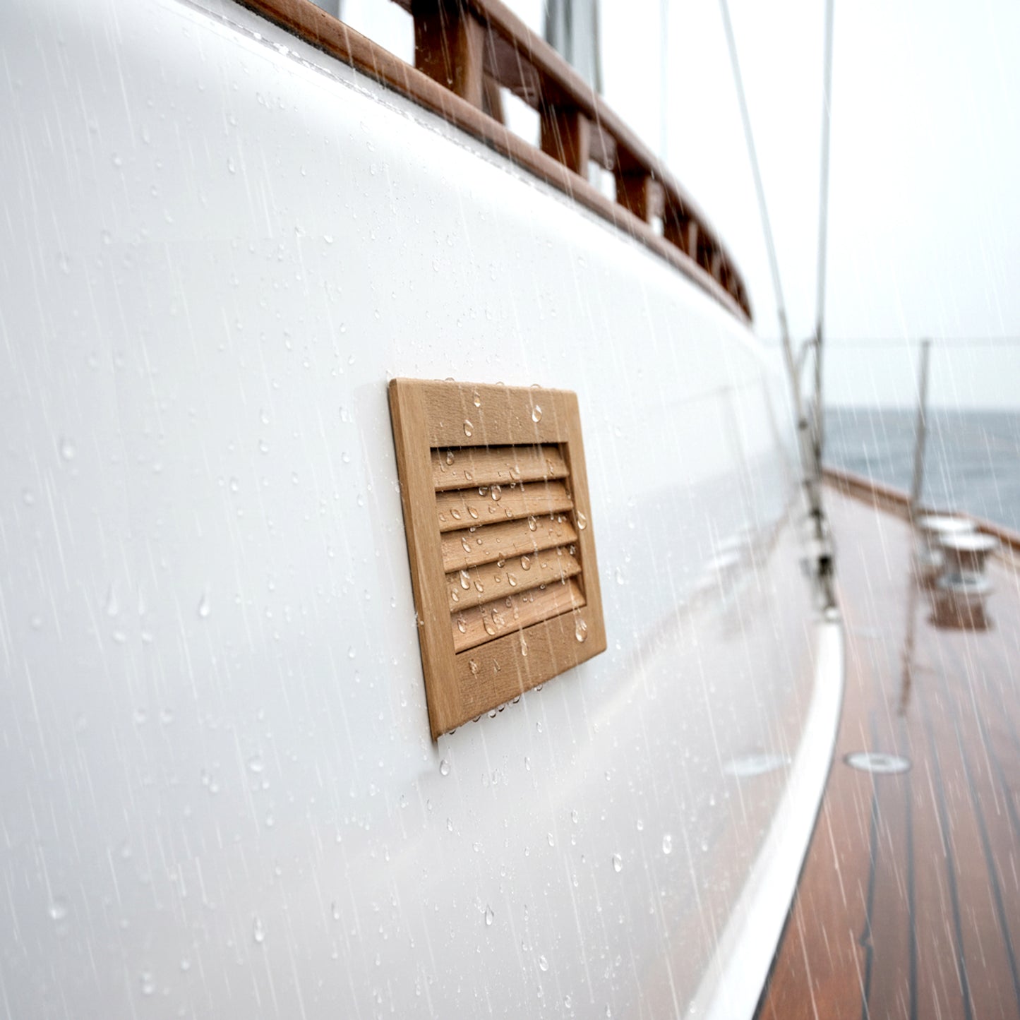 6-3/8" Premium Grade Teak Louvered Insert