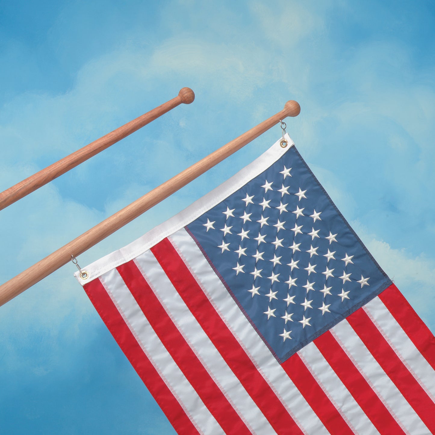 30" Solid Teak Flagpole