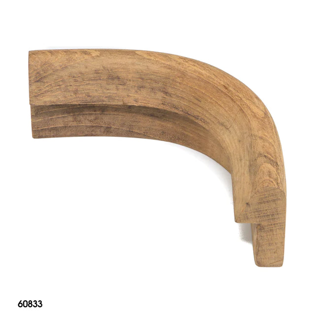 Premium Grade Teak Outside Corner Rail Molding