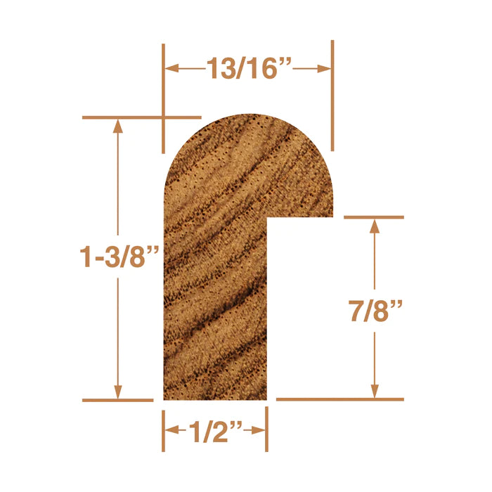 SeaForce Teak Batten Molding - 5 ft Lengths - wholesale parts tools