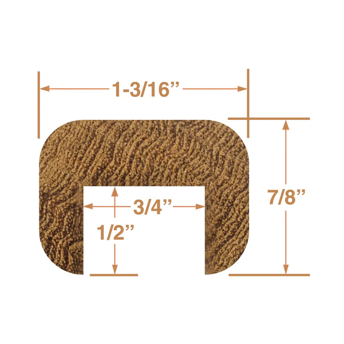 5' Premium Grade Teak Small Cap Molding