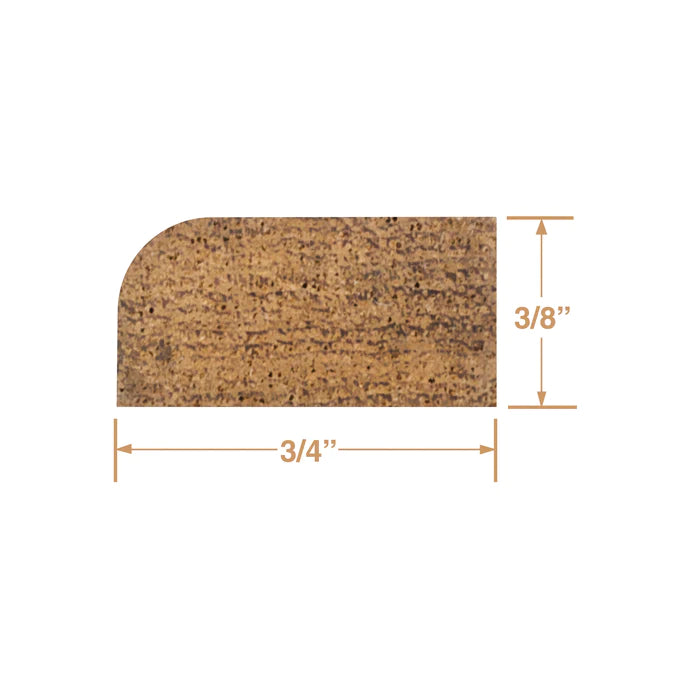 5' Premium Grade Teak Large Stop Molding