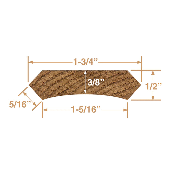 5' Premium Grade Teak Corner Wire Molding