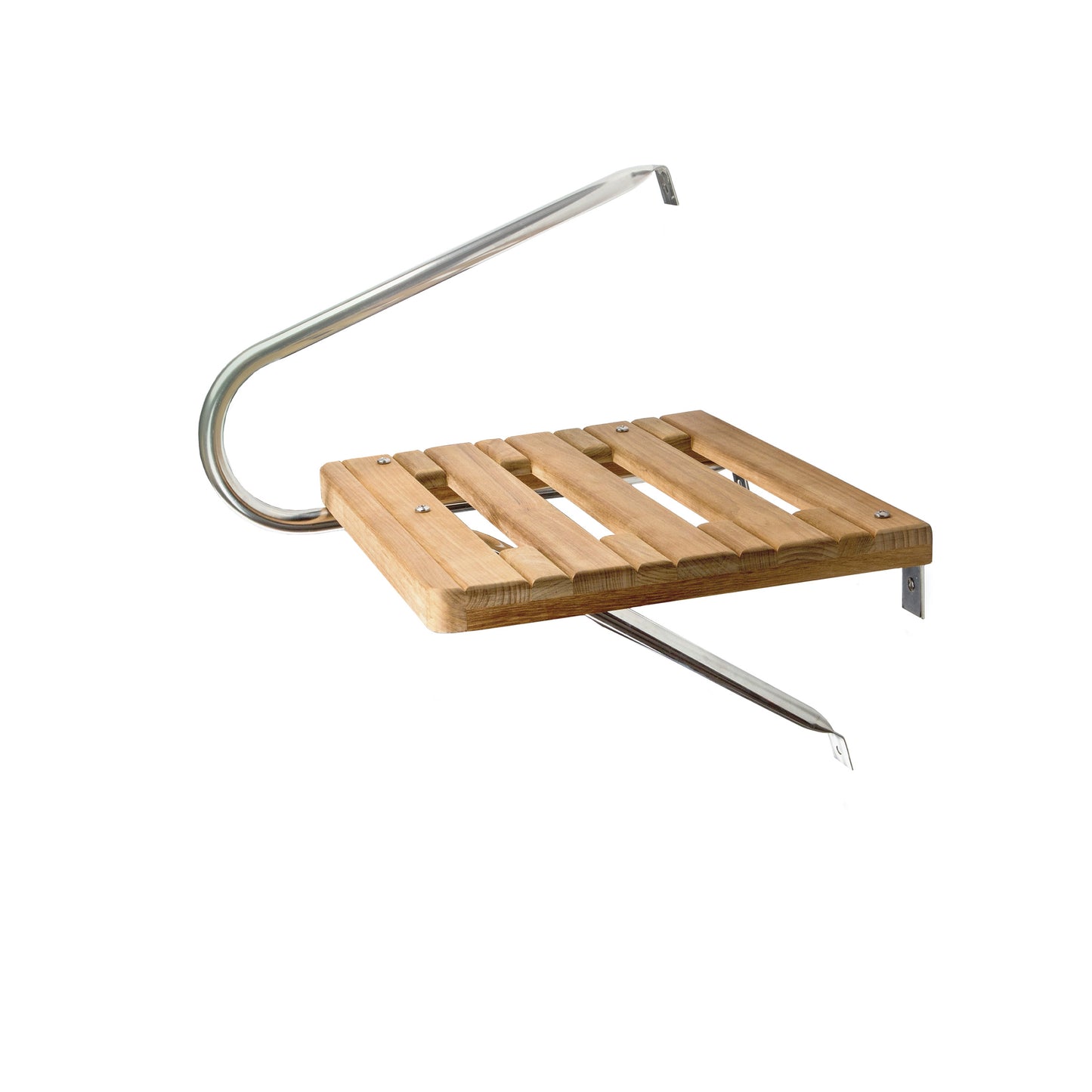 Outboard Teak Swim Platforms with Mounting Hardware