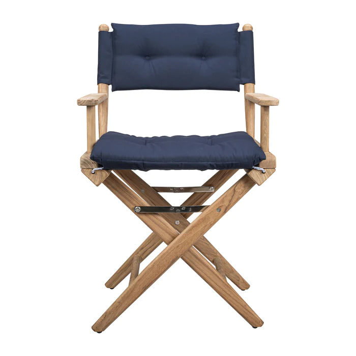 Director's Chair with Navy Cushions