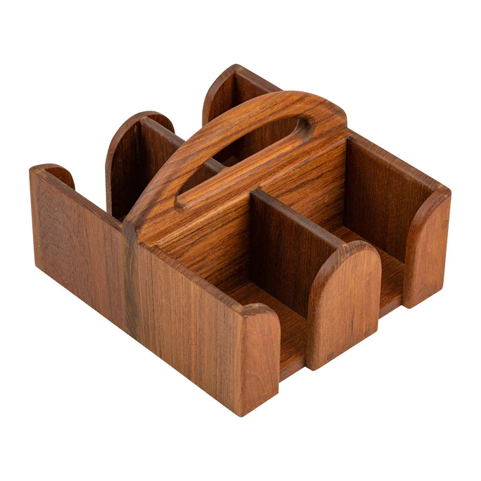 7-3/4" Premium Grade Teak 4 Teak Mug Holder