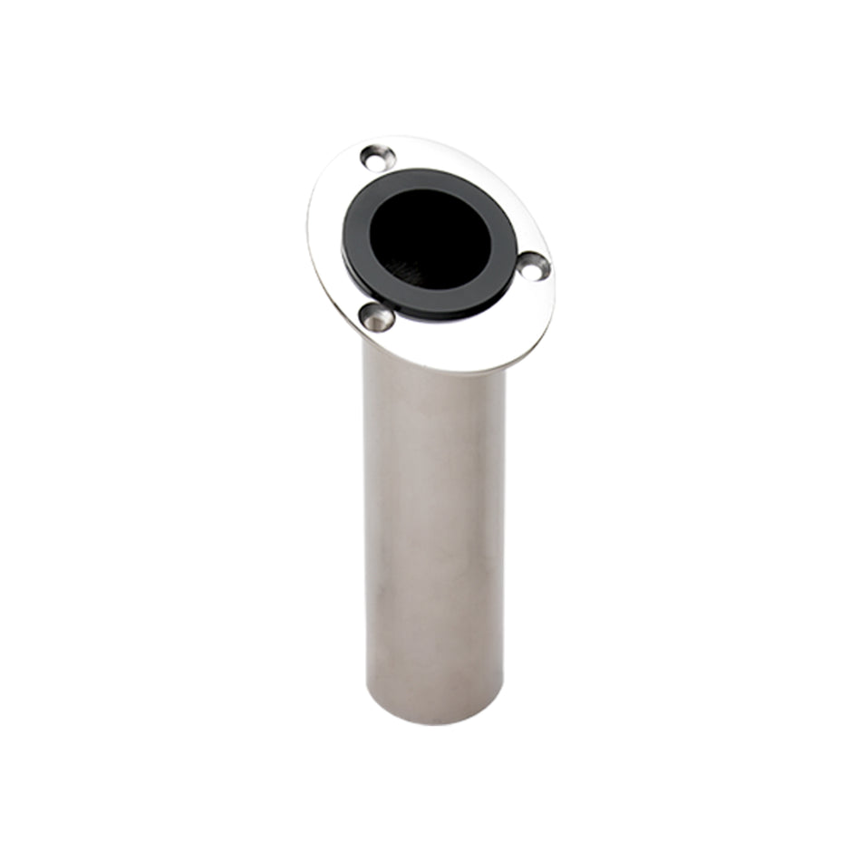 15° 316 Stainless Steel Flush Mount Rod Holder with No Cap