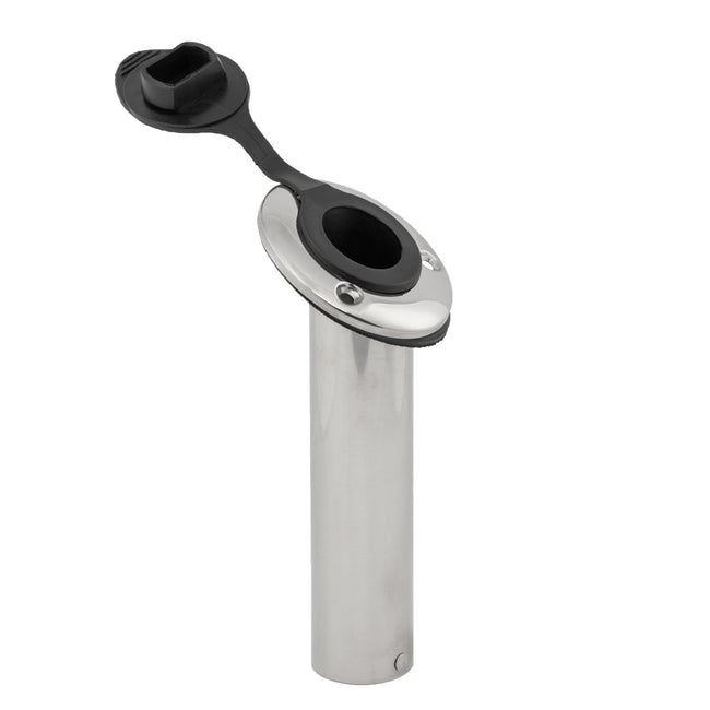 304 Stainless Steel 30° Flush Mount Rod Holder with Cap