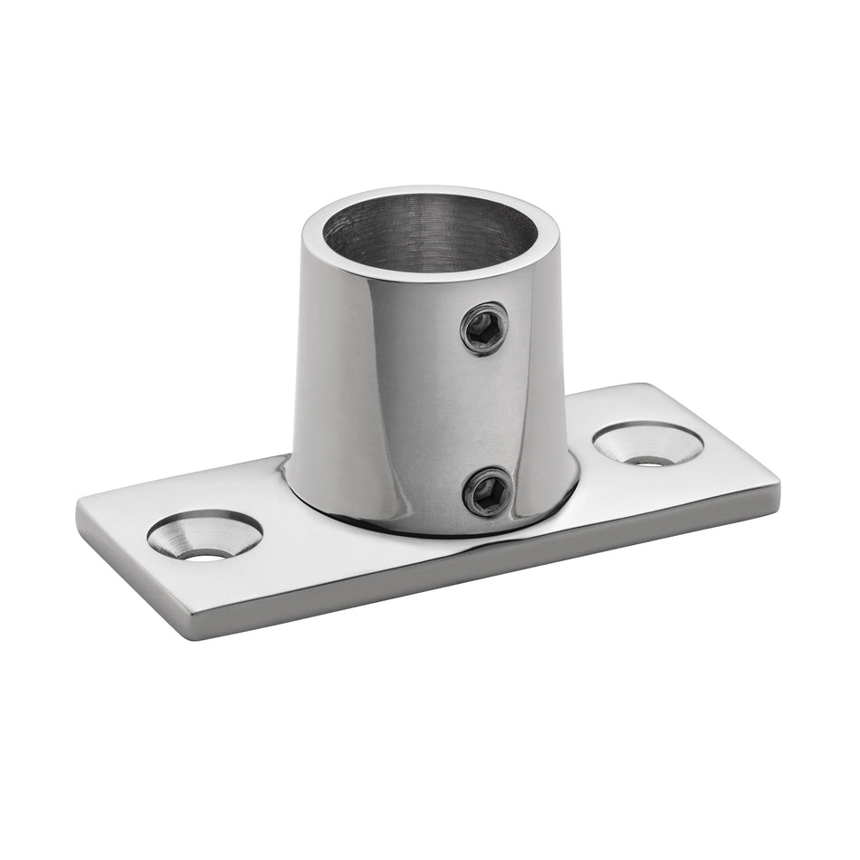1" 90° 316 Stainless Steel Two-Hole Rectangular Base Rail Fitting