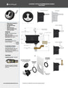 3" Black Nylon & 316 Stainless Steel T-Style Compression Handle - Locking