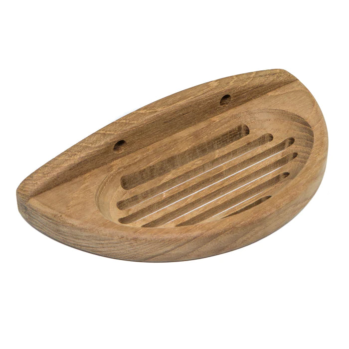 7-1/8" Premium Grade Teak Oval Soap Dish
