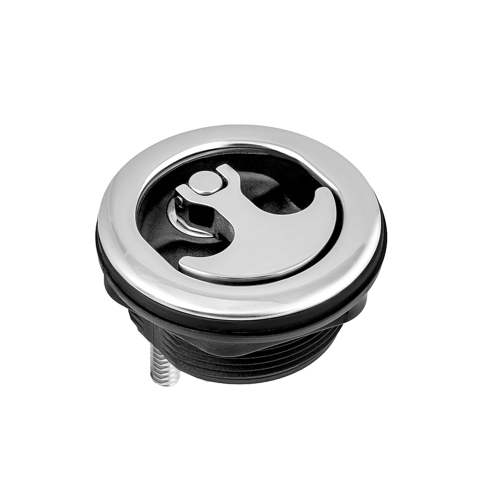 3" Black Nylon & Stainless Steel Over Molded T-Style Compression Handle Non Locking