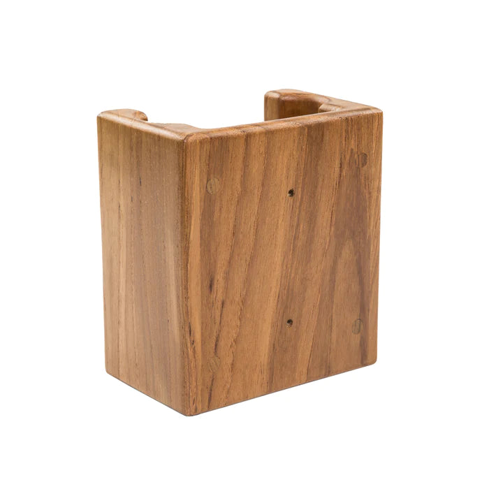 3-3/4" Premium Grade Teak Liquid Soap Holder