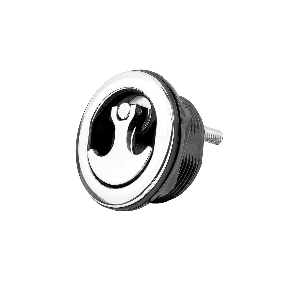 3" Black Nylon & Stainless Steel Over Molded T-Style Compression Handle Non Locking