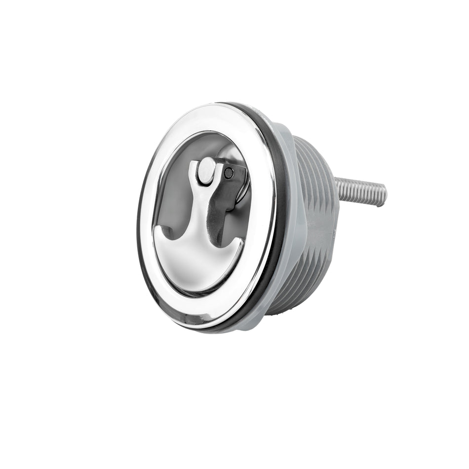 3" Grey Nylon & Stainless Steel Over Molded T-Style Compression Handle Non Locking