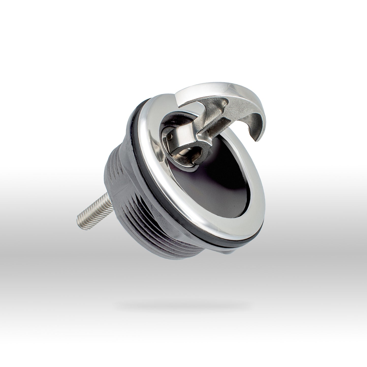 Grey Nylon & Stainless Steel Over Molded T-Style Compression Handle Non Locking