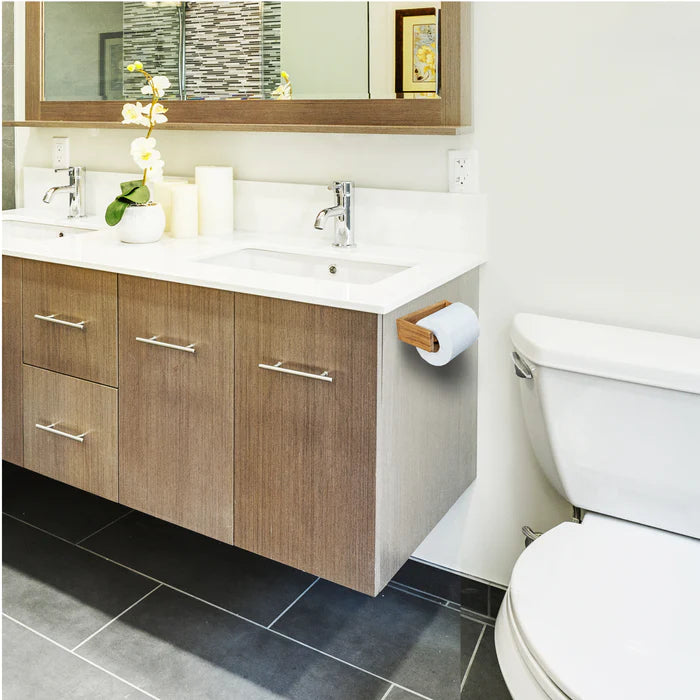 5-1/2" Premium Grade Teak Toilet Tissue Rack