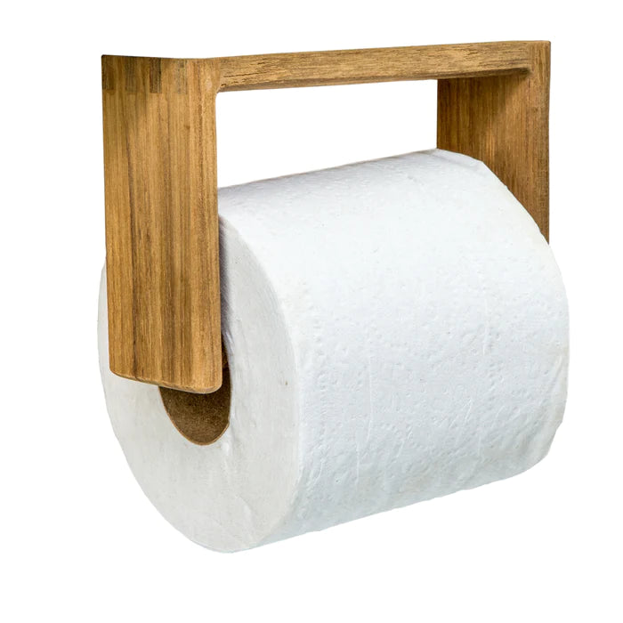 SeaTeak Toilet Paper Holder – Aus 100% Massivem Teak, Mit Federbeladenem Stab