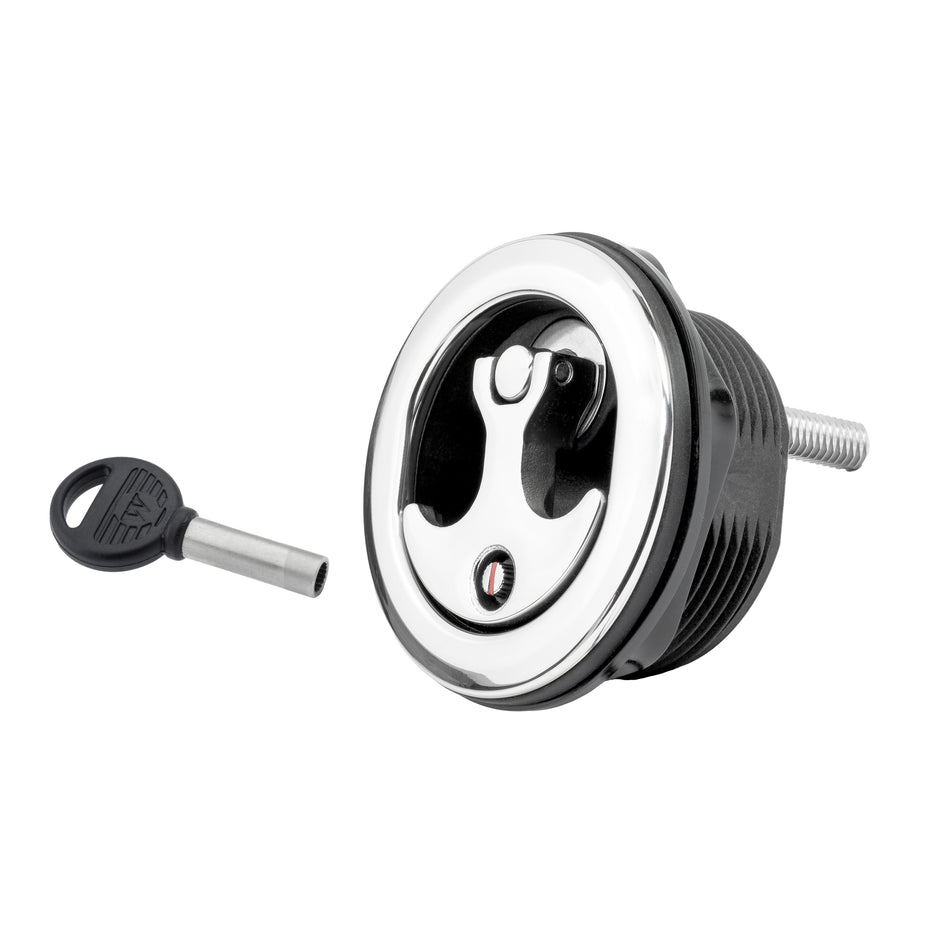 3" Black Nylon & Stainless Steel Over Molded T-Style Compression Handle Locking
