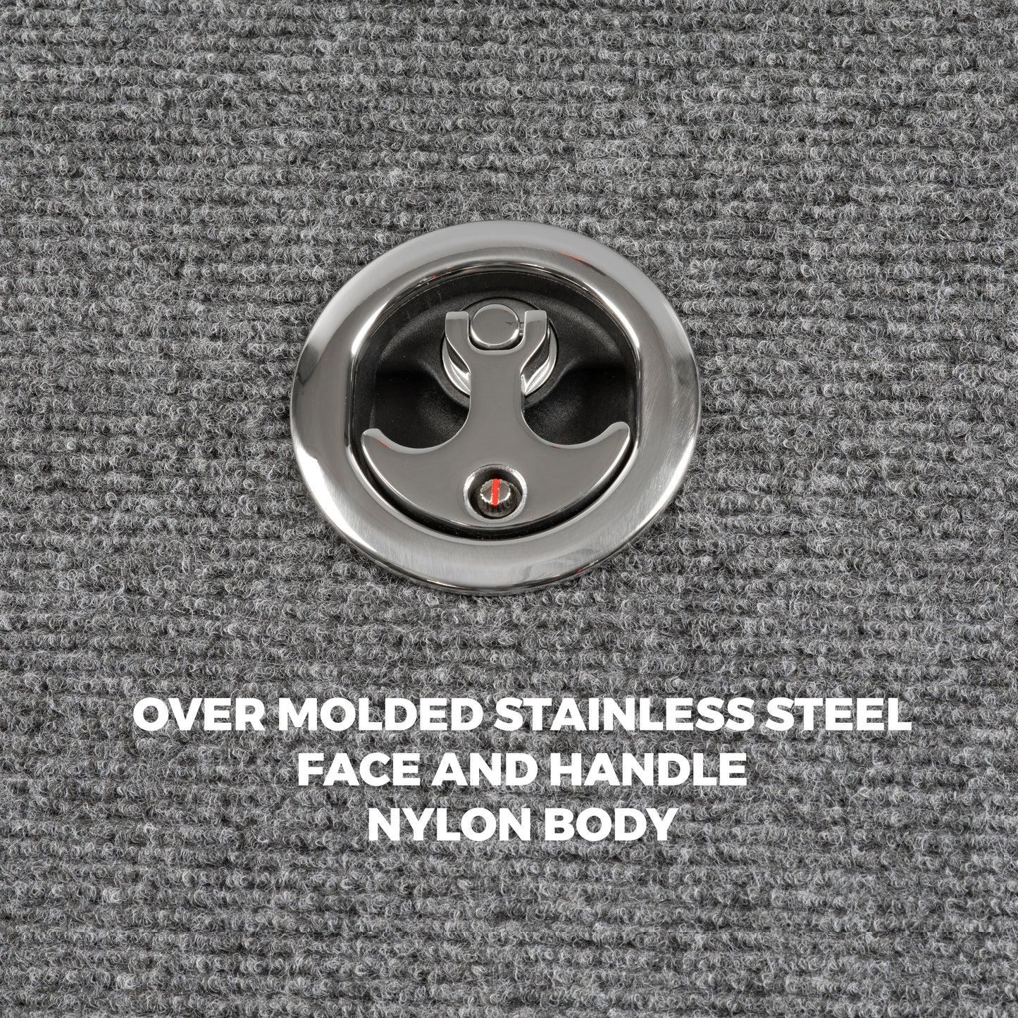 Black Nylon & Stainless Steel Over Molded T-Style Compression Handle Locking