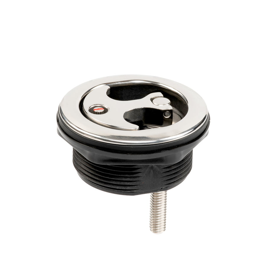 3" Black Nylon & Stainless Steel Over Molded T-Style Compression Handle Locking