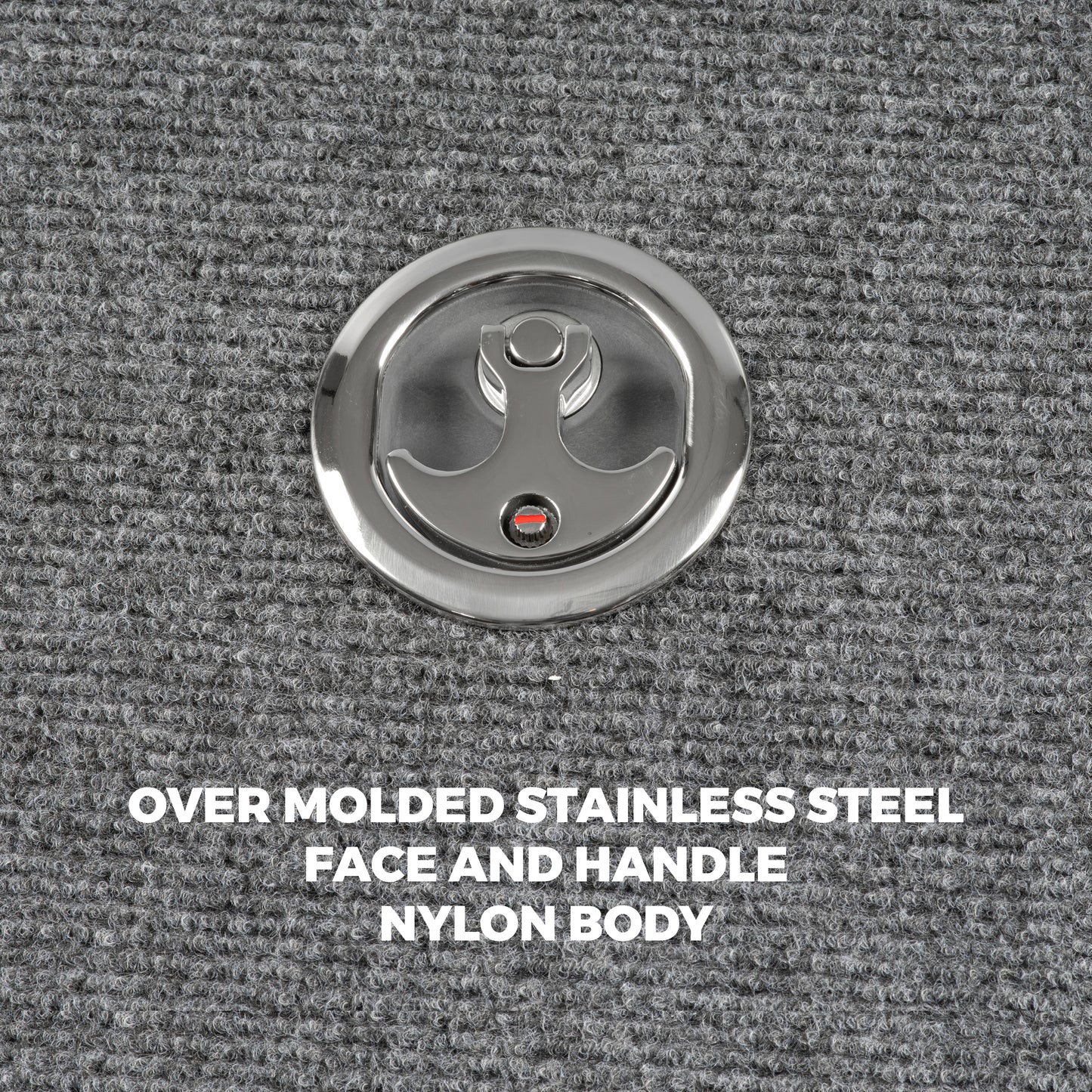 Grey Nylon & Stainless Steel Over Molded T-Style Compression Handle Locking