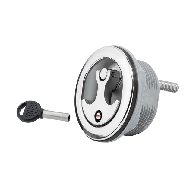 Grey Nylon & Stainless Steel Over Molded T-Style Compression Handle Locking