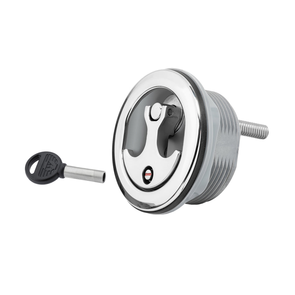 3" Grey Nylon & Stainless Steel Over Molded T-Style Compression Handle Locking