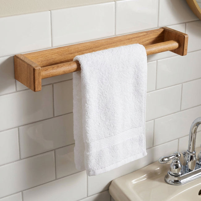 16" Premium Grade Teak Towel Rack