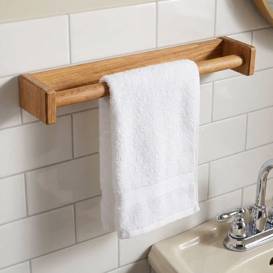16" Premium Grade Teak Towel Rack
