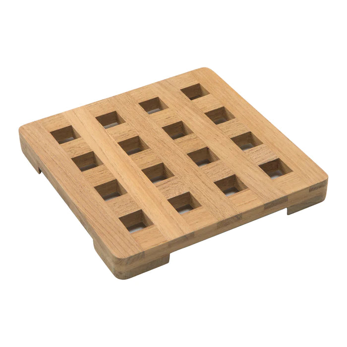 Premium Grade Teak Small Square Trivet