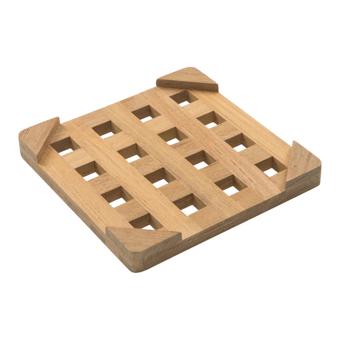Premium Grade Teak Small Square Trivet